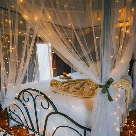 300 LED Curtain Lights - 9.8ft x 9.8ft Battery Operated with Remote & Timer - Picture 5 of 7